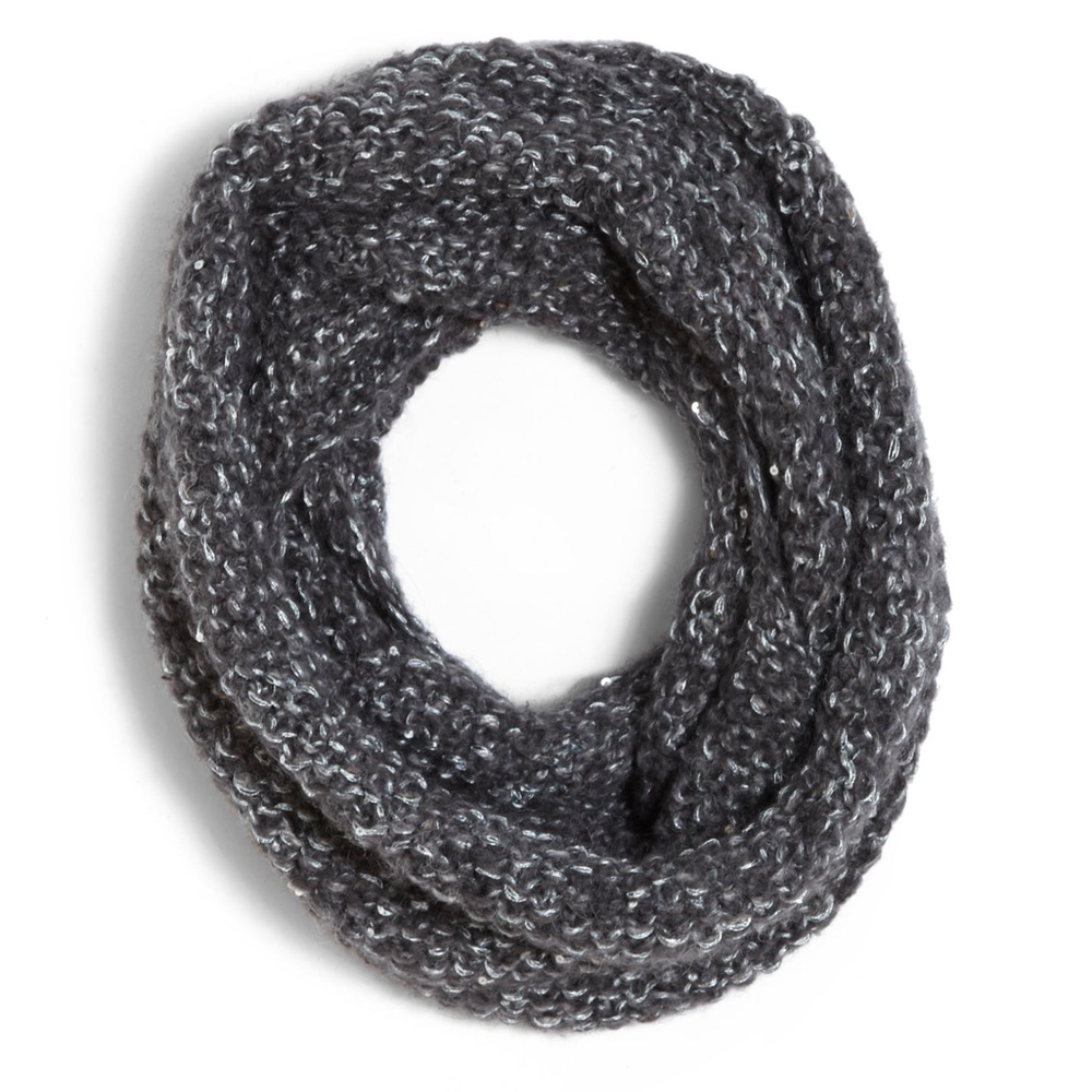 Genie by Eugenia Kim Sequin Cowl Scarf Charcoal OS - Picture 3 of 8